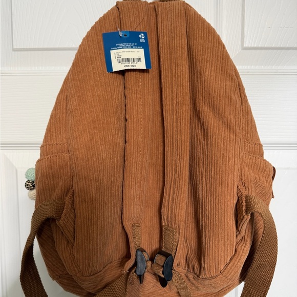 Custom small Corduroy Brown Backpack